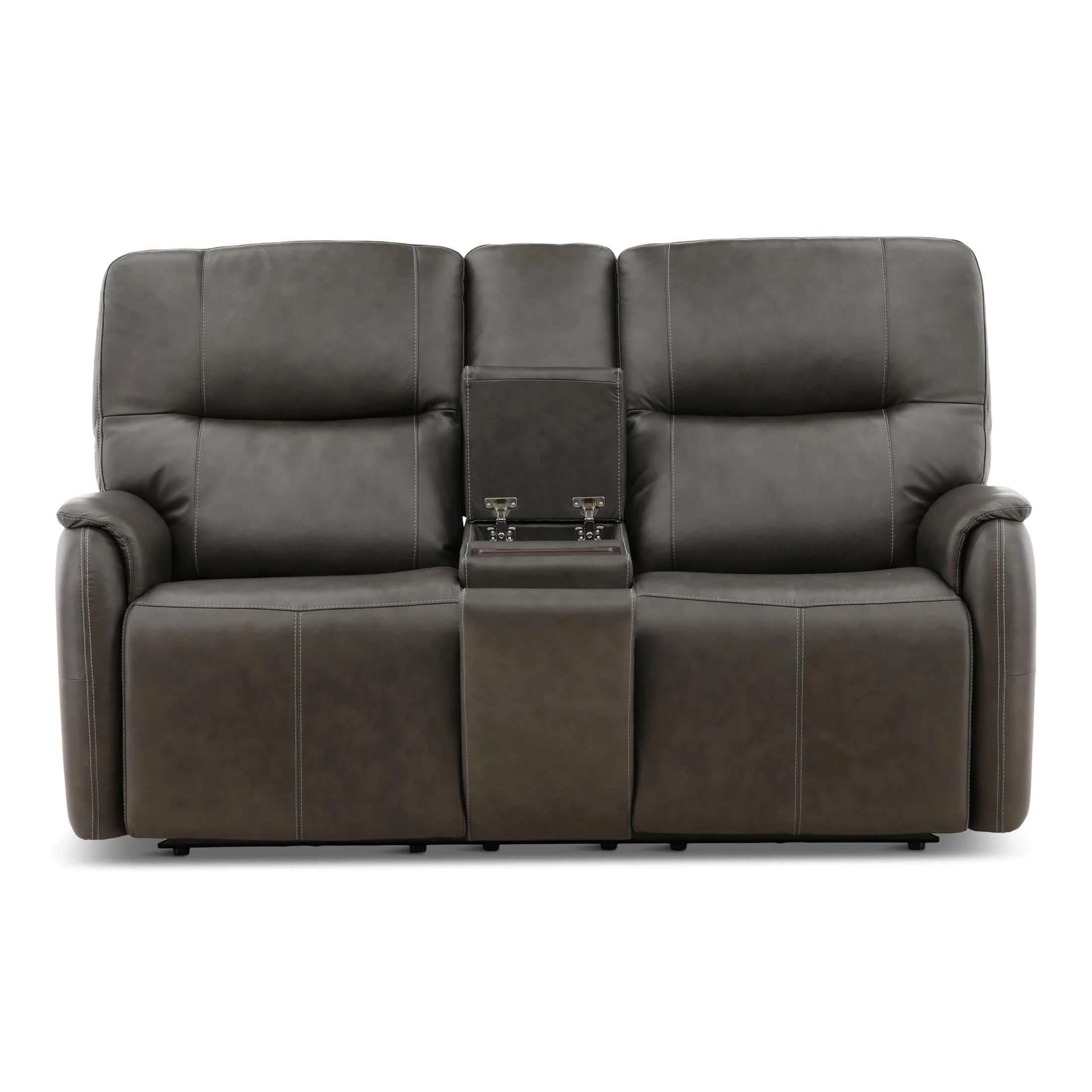 Flexsteel Walker Leather Power Reclining Console Loveseat - Image 14