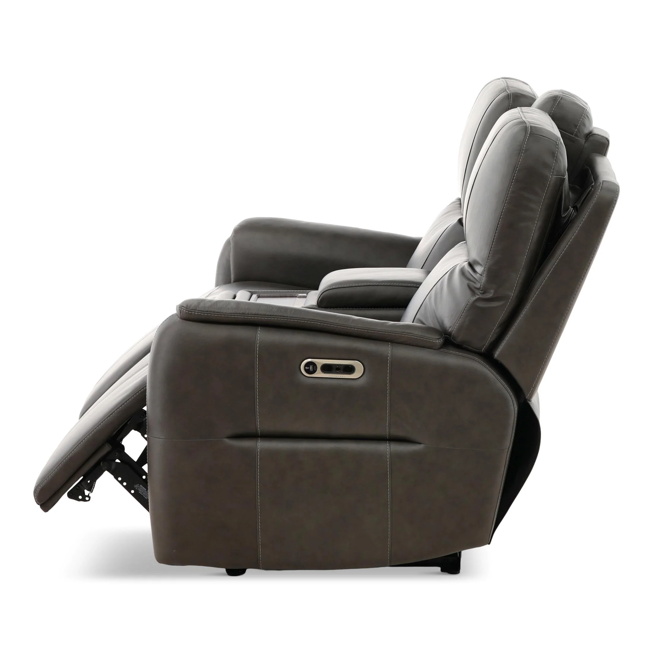 Flexsteel Walker Leather Power Reclining Console Loveseat - Image 23