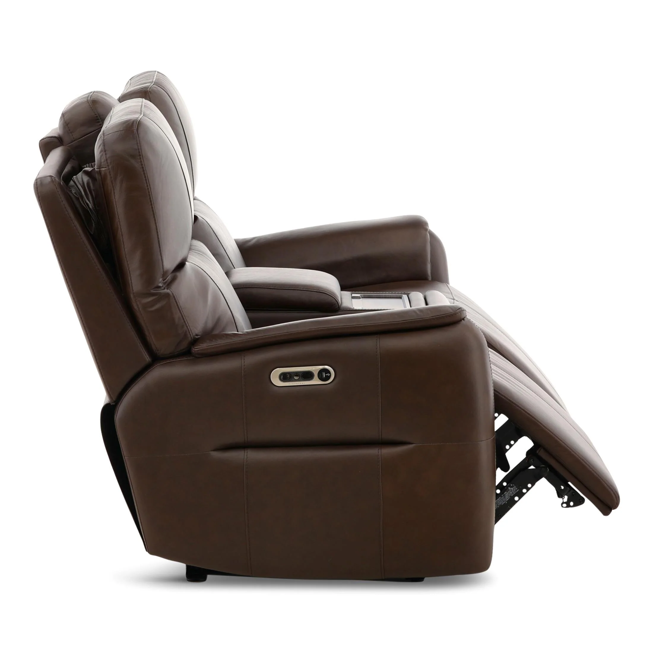 Flexsteel Walker Leather Power Reclining Console Loveseat - Image 9