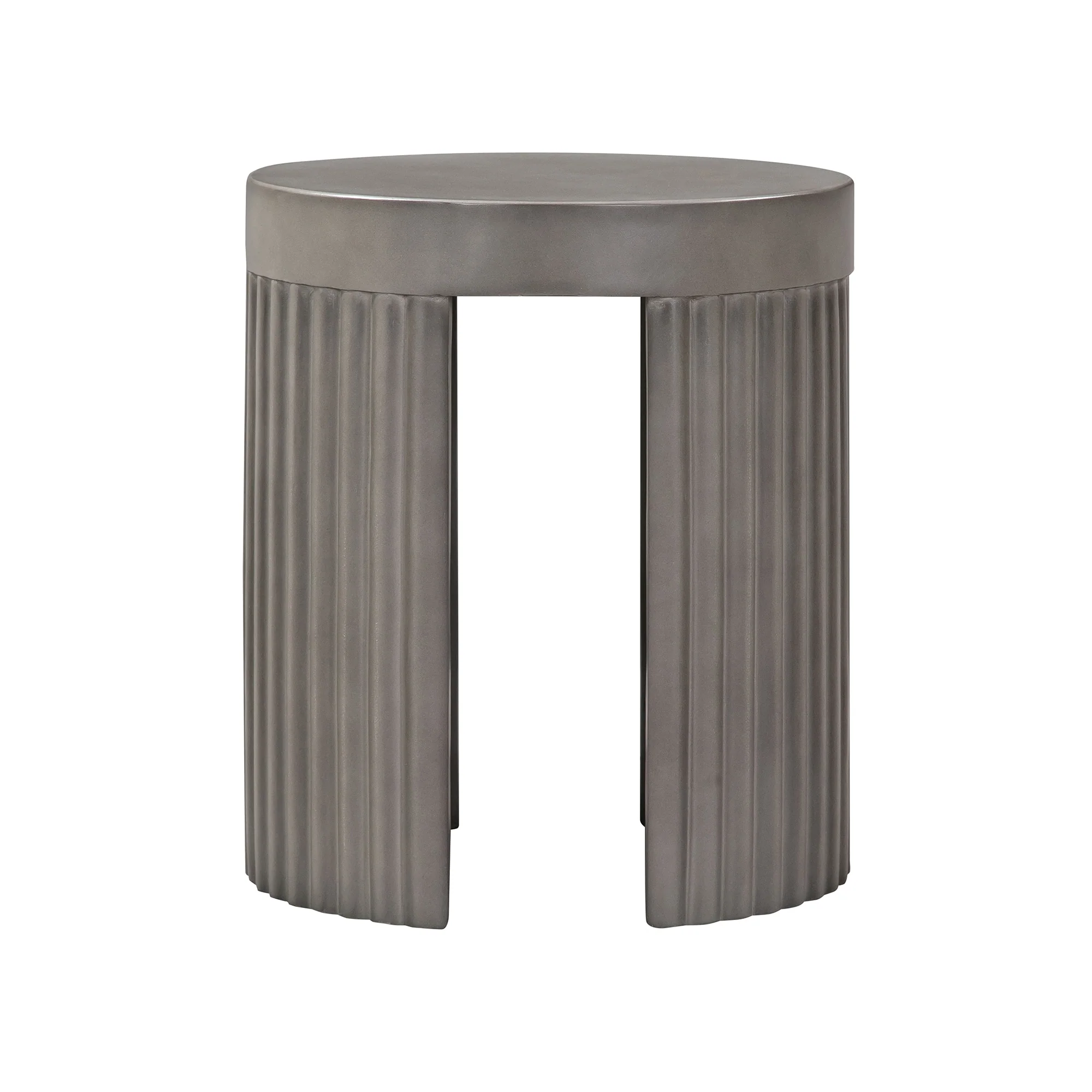 Wave Round Indoor/Outdoor End Table Stool - Image 3