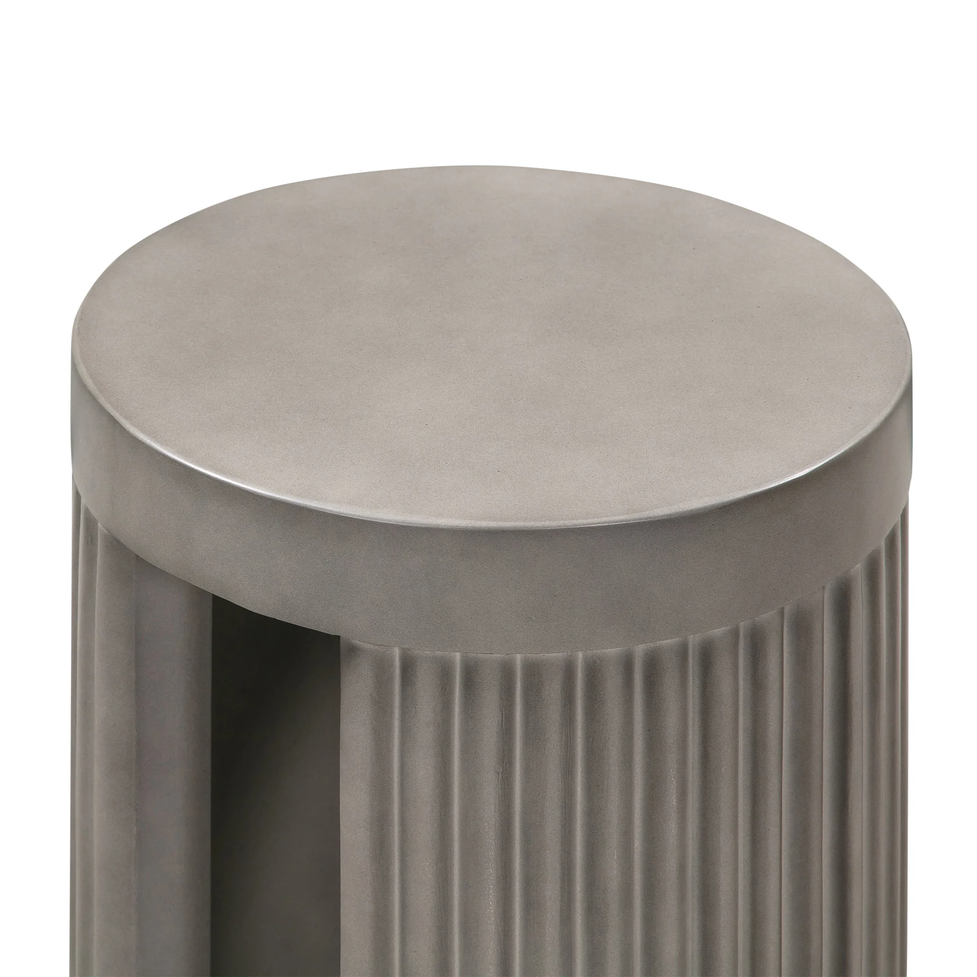 Wave Round Indoor/Outdoor End Table Stool - Image 4