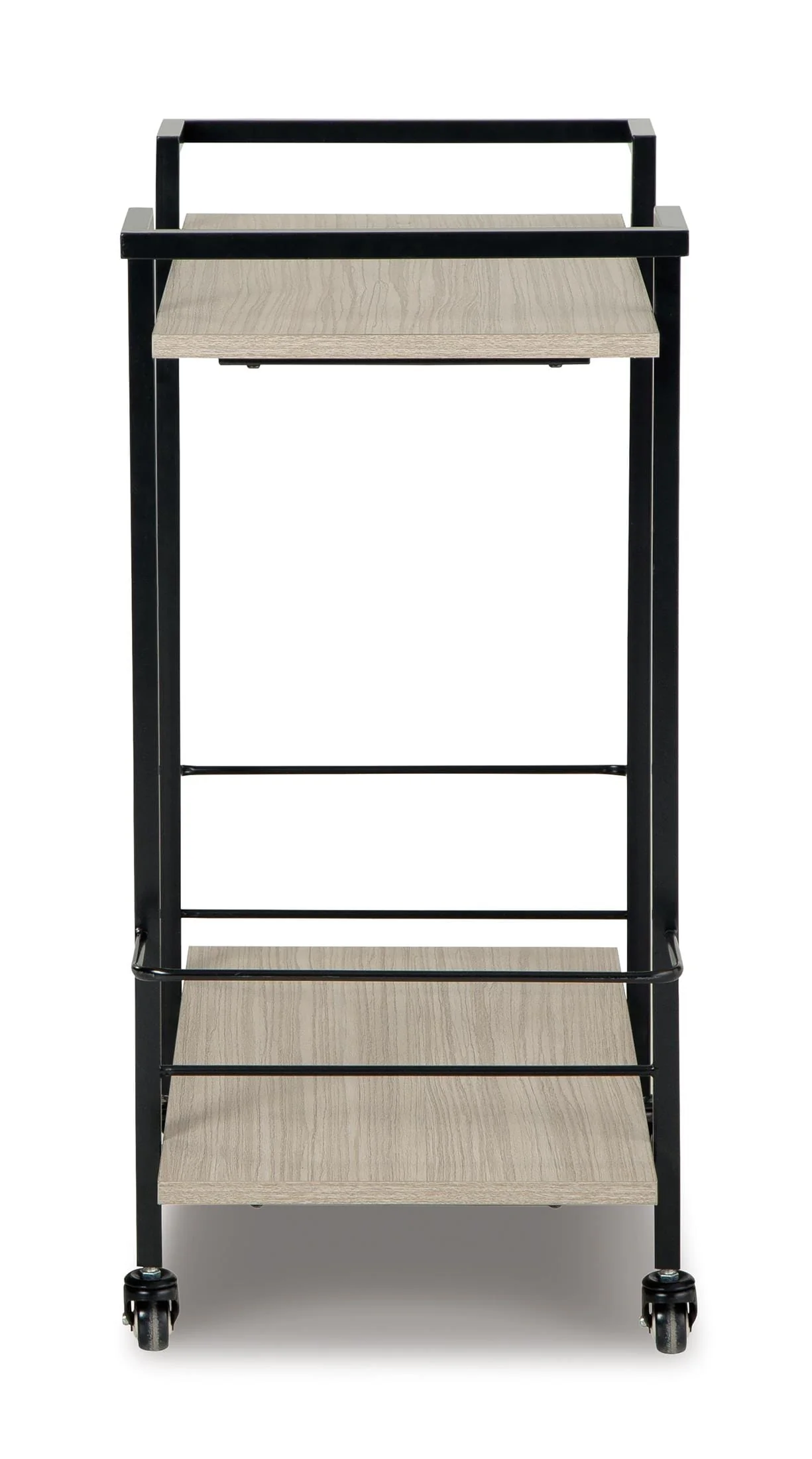 Waylowe Bar Cart with 2 Bottle Holders and Casters - Image 4