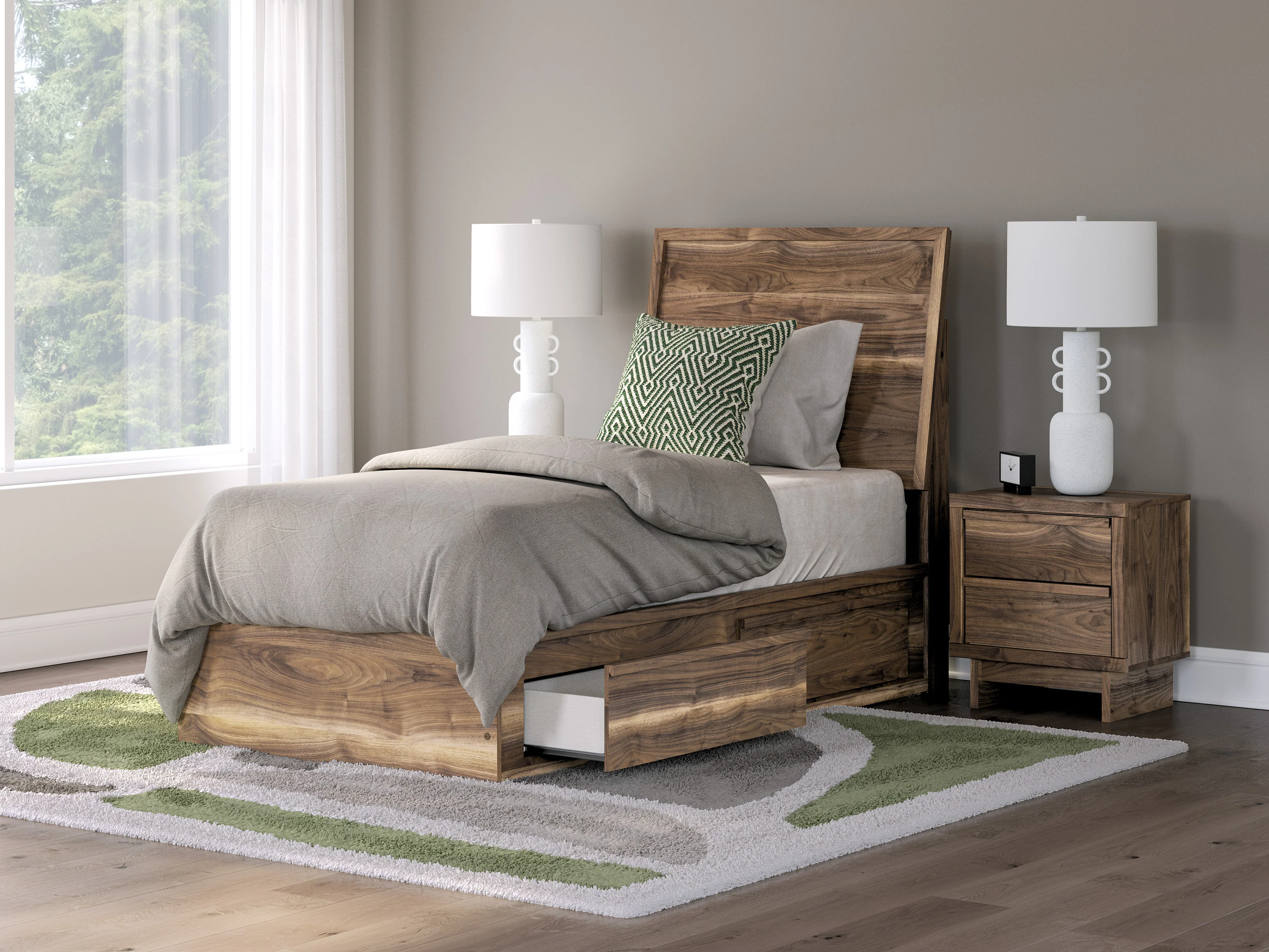 Zadilyn Panel Bed with Double Side Storage - Image 4